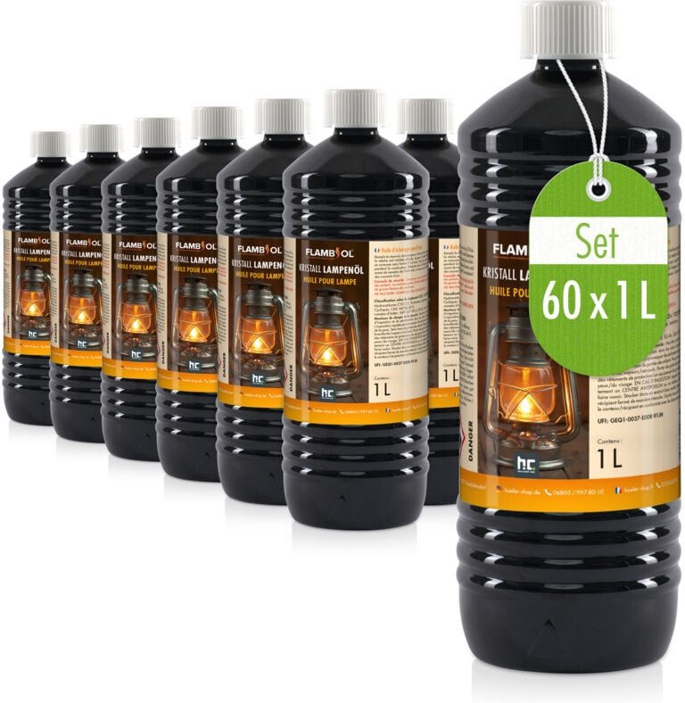 60x 1 l flambiol® Lampenöl Hochrein Kristallklar