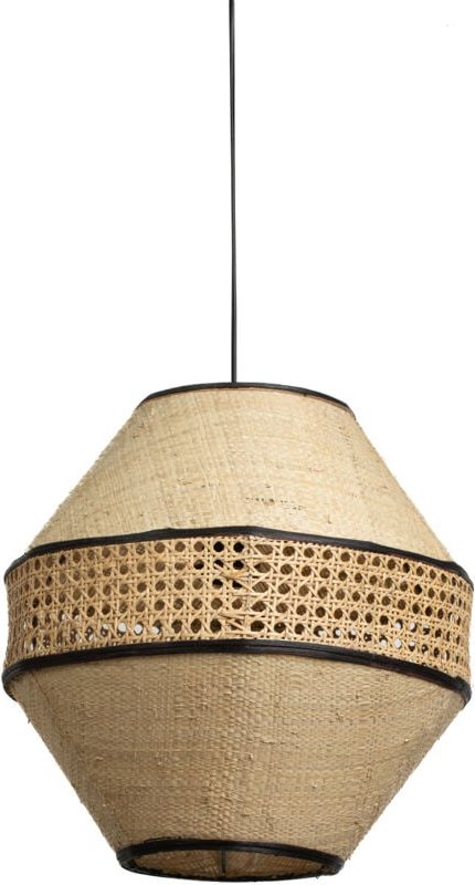 Weiß/natürliche Rattanlampe E27/220-240V 40x40x40cm