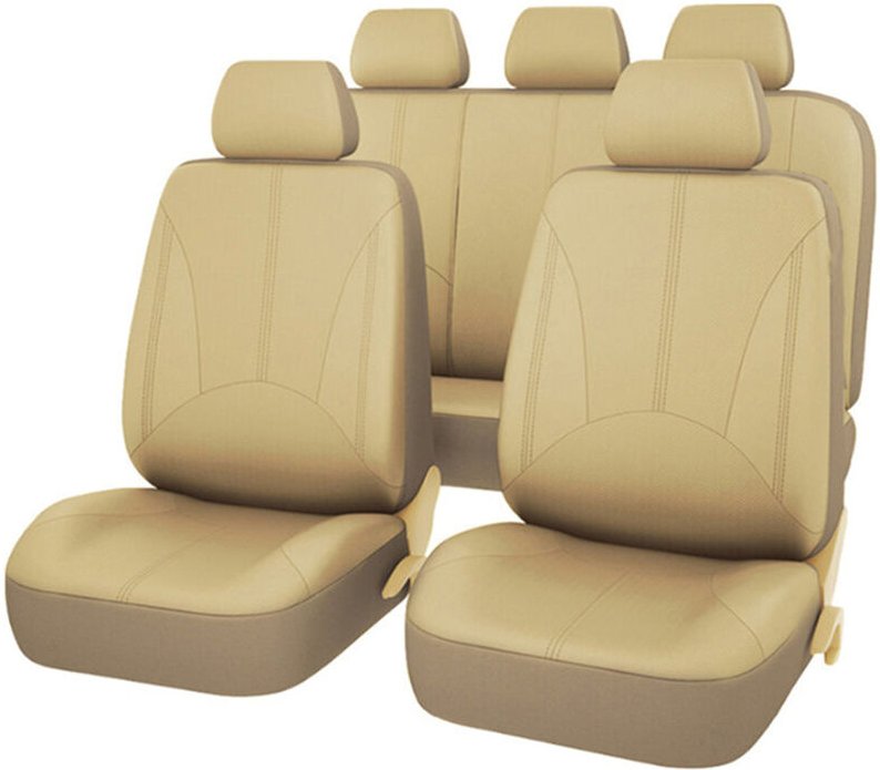 Eosnow Autositz deckt universelle atmungsaktive Lederschutzbeschützer mit Full -Set -Kfz -Innenzubehör für SUV -Fahrzeug...