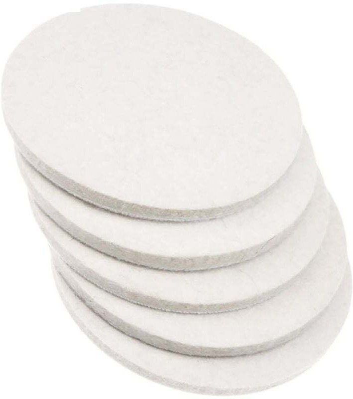 5 pezzi di feltro di lana per lucidatura 125 mm x 10 mm (L x P) per vetro, plastica, metallo, marmo, cucina, bagno, levi...