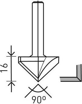 Gipskartonfräser hw S8 D32/90° – 491001 - Festool