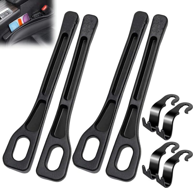 4Pcs Autositz Lückenfüller Aufbewahrungsbox für Autositze Auto Sitzspalt Aufbewahrungsstreifen Car Seat Gap Filler Au-to...