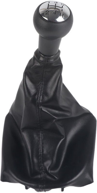 Pomo de cambio de 5 velocidades Eosnow, funda antipolvo y fuelle de cuero para Peugeot 207/307/406
