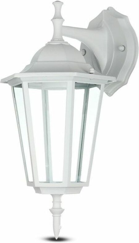 V-tac - LED-Wandlaterne mit E27-Lampenfassung (max. 60 w), Downlight, Weiß, IP44