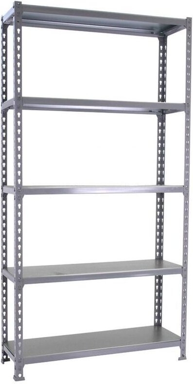 Simonrack Regalsystem ohne Schrauben grau 5 Ebenen 1000 kg