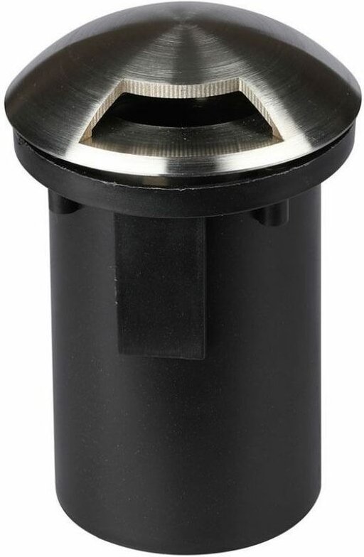 V-TAC MR16 Bodenlampenfassung, begehbar, Schwarz und Stahl, 1 Lichtstrahl, IP65