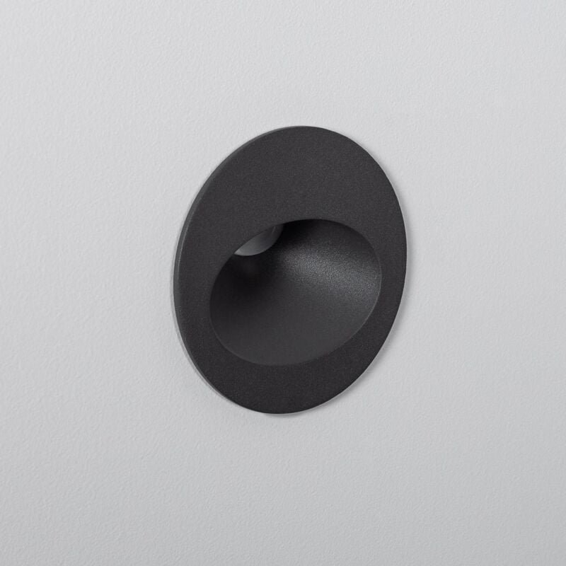 Efectoled - LED-Wandeinbauleuchte 3W Aussen Rund Grau Coney 4000K Neutralweiß