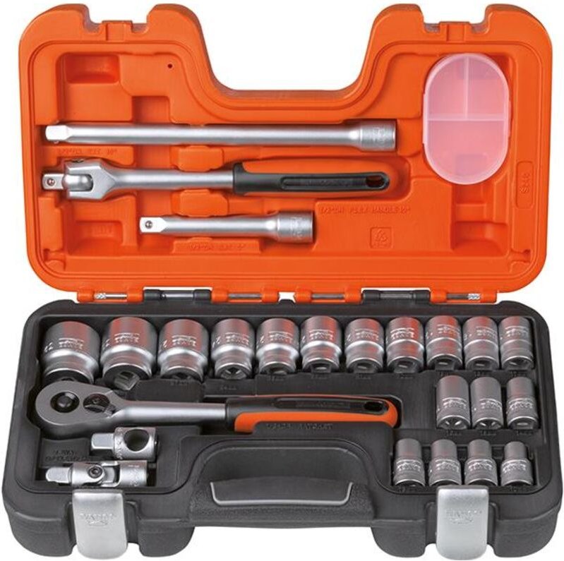 Steckschlüsselsatz 24-teilig 1/2 ' S240 Chrom-Vanadium Stahl - Bahco