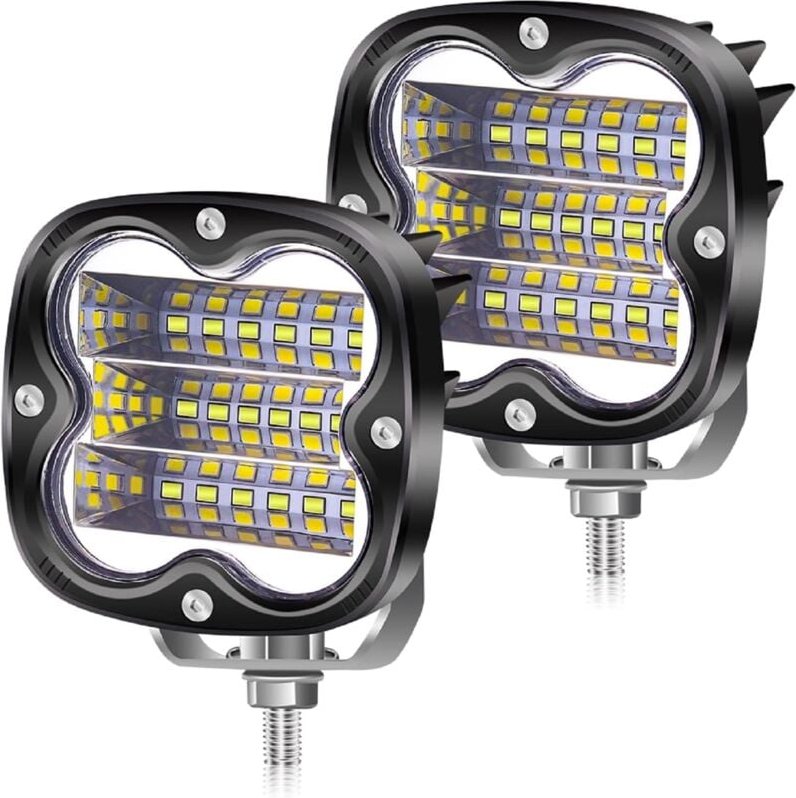 Thumbnail - LED-Arbeitsscheinwerfer, 54 w, Motorrad-LED-Nebelscheinwerfer, 12 v, 24 v, 2 Stück, wasserdichte Fahr-Extra-Lichtleiste ...