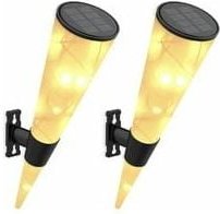 Thumbnail - 2er-Set wasserdichte Solar-Wandleuchten zur Garten- und Terrassendekoration