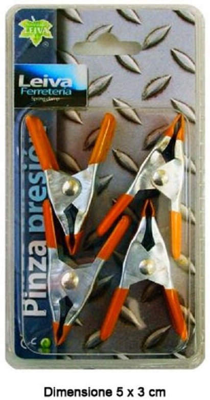 Trade Shop Traesio - Trade Shop - set 4 pezzes pinze in pression 5 x 3 cm strings all diy -