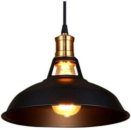 Industrie Retro Pendelleuchte Schwarz Metall Deckenleuchte Verstellbar Hängeleuchte für Wohnzimmer Küche Restaurant