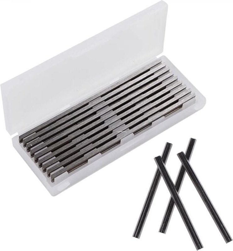 Thumbnail - 10-teiliges Elektrohobelmesser-Set, 82 mm Hobelmesser, für Bosch HSS-Hobelmesser, 82 x 5,5 x 1,2 mm, für Hobel von Makit...