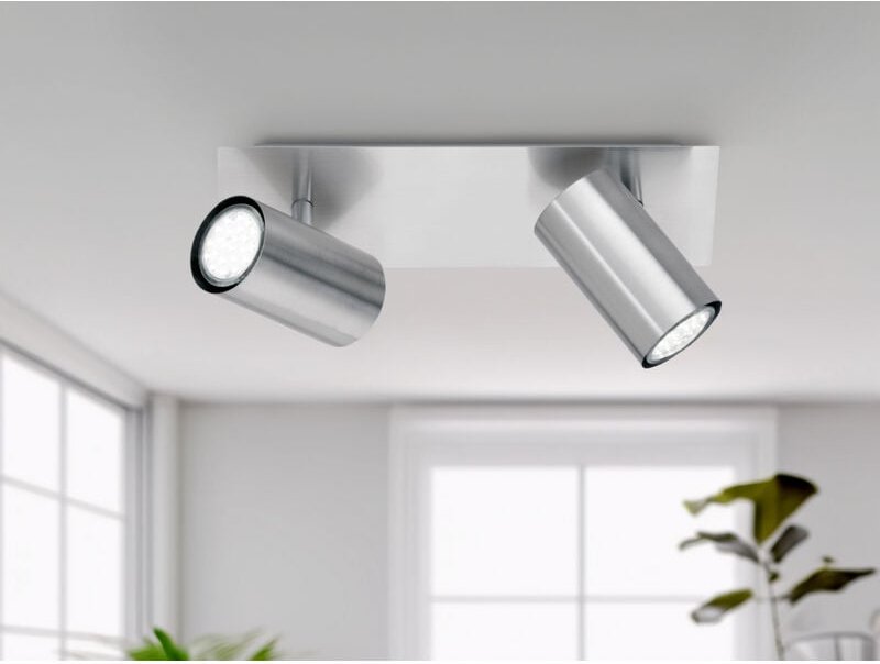 Deckenstrahler marley Silber 2-flammig, Breite 30cm