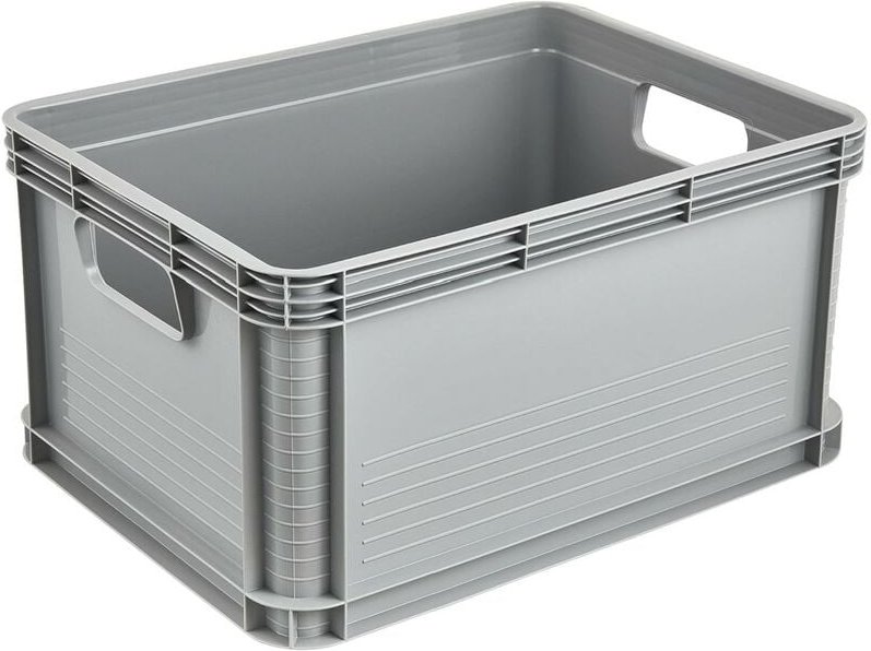 KEEEPER Transportbox Robert Nordic grau, 20 Ltr, 40x30x22cm, Tragkraft bis 30 Kg