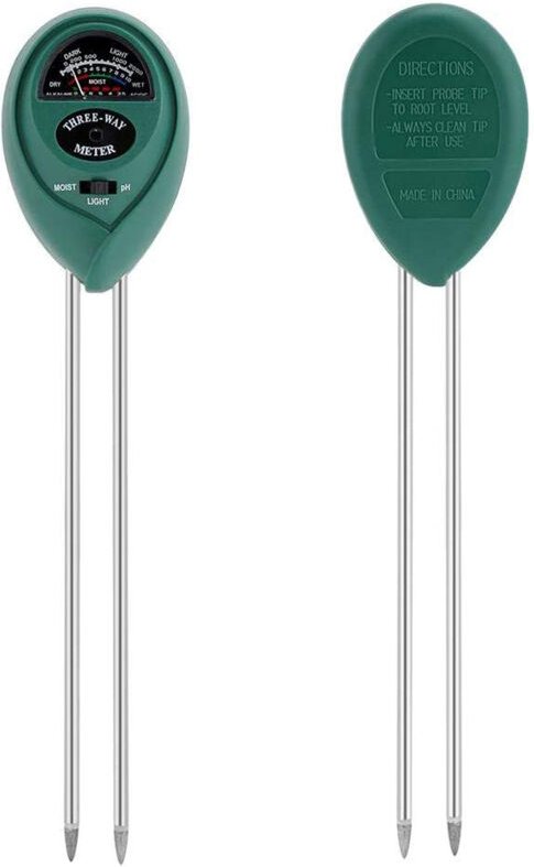3-in-1 Bodenfeuchtigkeits-, pH- und Lichttester für Zimmer- und Gartenpflanzen