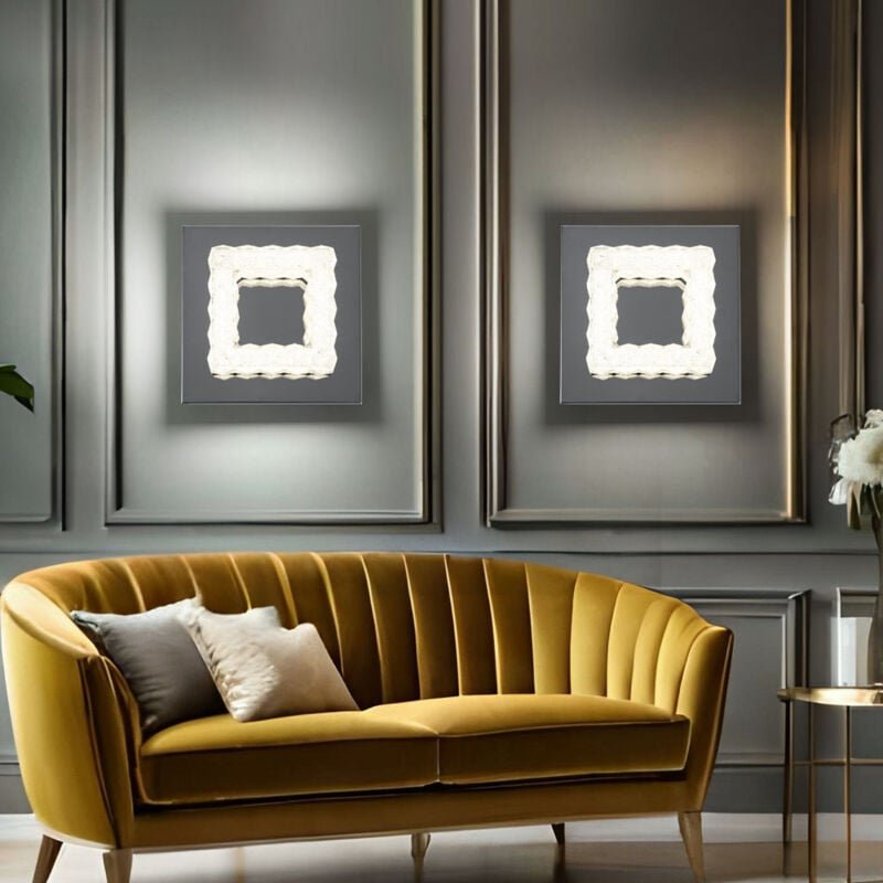 Wandstrahler Wohnzimmer Wandlampe Kristall Chrom Wandleuchte für Ihre vier Wände, Metall Acryl, 1x led 5 Watt 520 Lumen,...