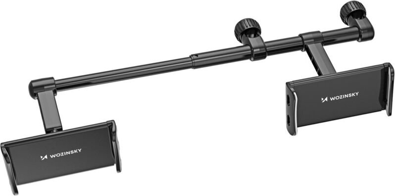 Doppelte Kopfstützen-Autotelefonhalterung, schwarz