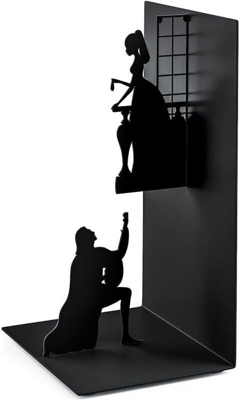 Paar Buchstützen – Außergewöhnliche Persönlichkeit, 17 x 8 x 10 cm, Schwarz