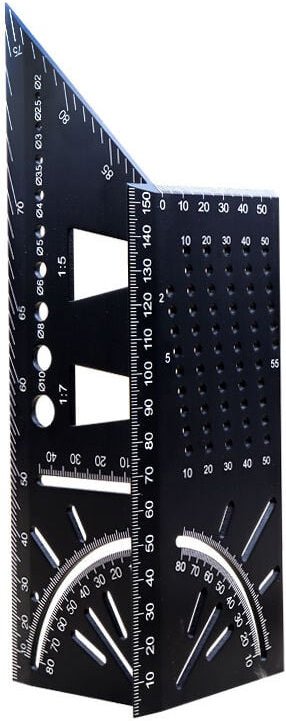 3D-Zimmermannswinkel, Winkellineal aus Aluminiumlegierung, 45 90 Grad, Gehrung, Holzbearbeitung, Messlineal, Balken, Roh...