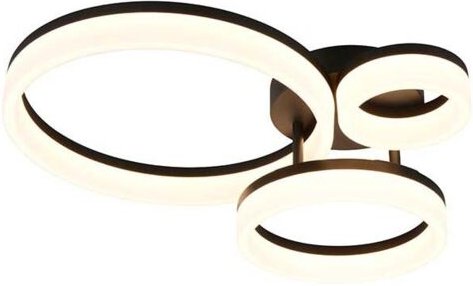 LED Deckenleuchte Deckenlampe Wohnzimmerlampe schwarz modern B 51 cm