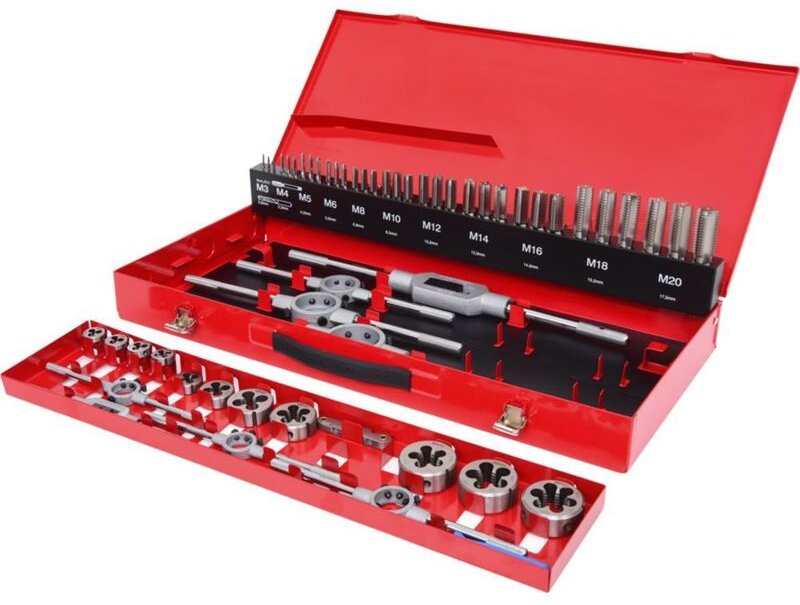 Set von Gewindebohrern und Schneideisen ks tools - 54 Teile - 331.0654