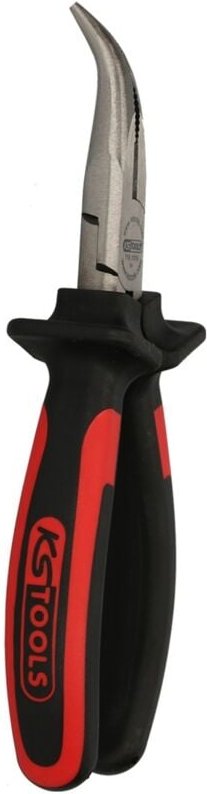 KS Tools ERGOTORQUE Flachrundzange, gebogen, 165 mm, auf Hänger