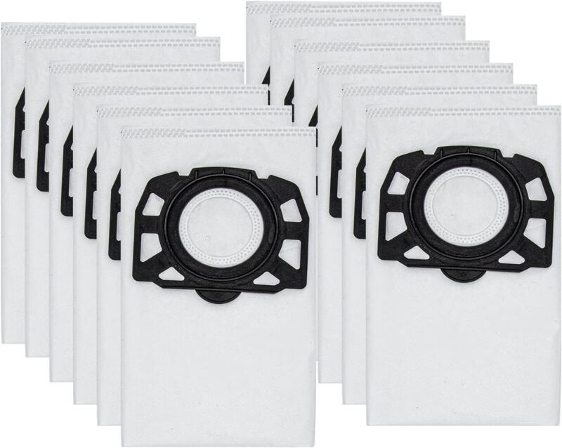 12 Stück KFI 487 Filterbeutel Staubsaugerbeutel Zubehör für Kärcher WD4,WD5,WD6,MV4,MV5,MV6,WD4.000 ... WD5.999,2.863-00...