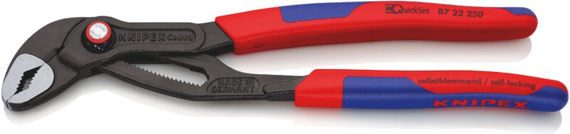 Knipex - 87 22 250 Cobra QuickSet Hightech-Wasserpumpenzange 250 mm