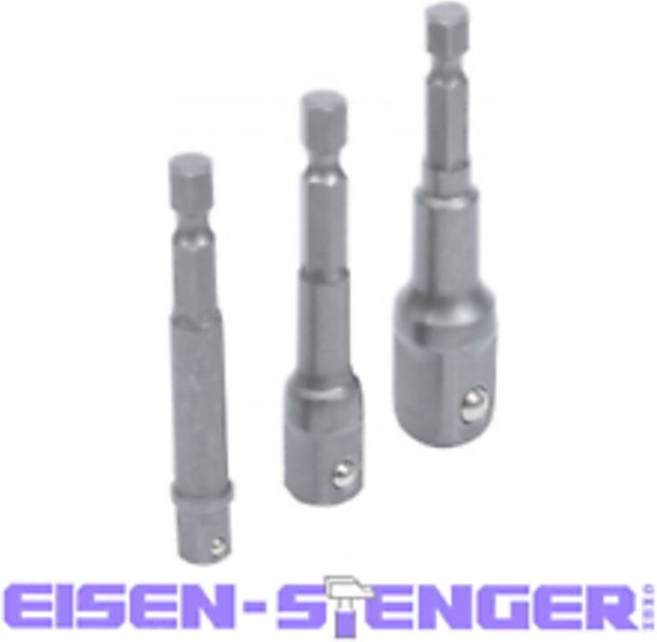 Bgs Technic - Adapter-Satz für Bohrmaschinen Antrieb Außensechskant 6,3 mm (1/4') Abtrieb Außenvierkant 6,3 mm (1/4') / ...