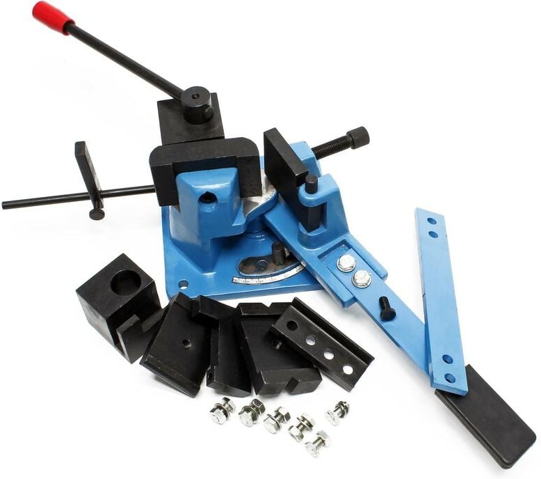 Wiltec Universal Winkelbieger bis 18 mm Stärke und 20 mm Höhe, Biegemaschine Biegegerät mit Skala und Anschlag, Winkelbi...