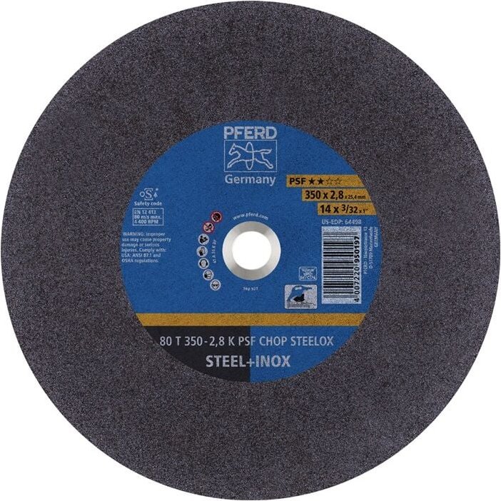 Thumbnail - Pferd - tools 66323575 Trennscheibe psf chop steelox D350x2,8mm gerade Stahl/INOX