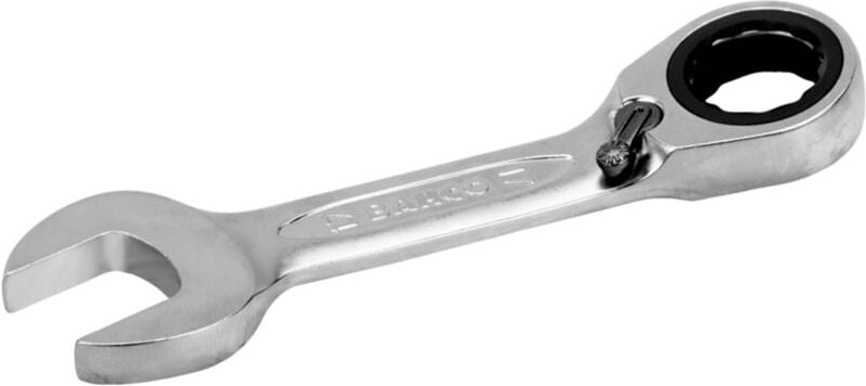 Bahco 13 mm Knarren-Ring-Maulschlüssel, kurz, mit Chrom-Finish, 108 mm