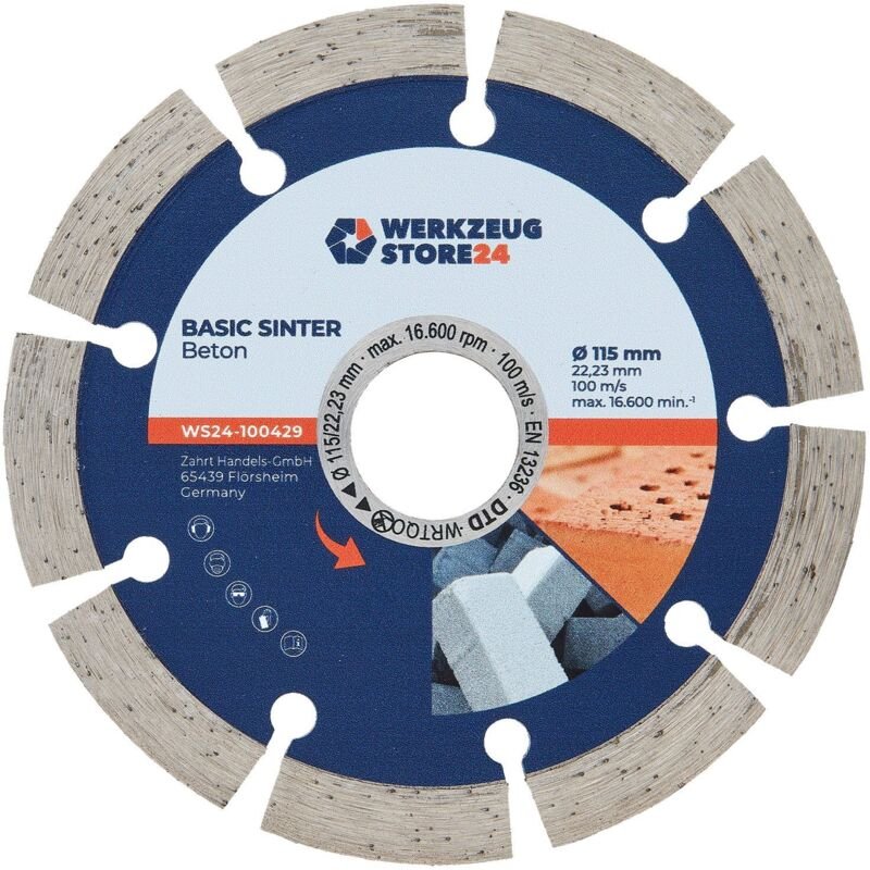 Thumbnail - Ws24 - Diamanttrennscheibe Basic Sinter Beton 115 mm 100429