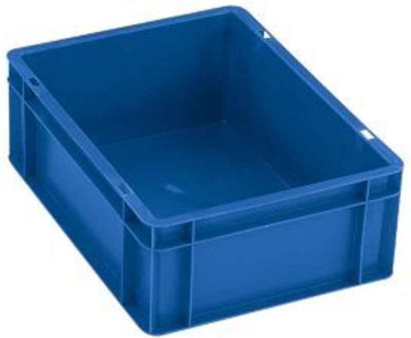 LA-KA-PE Transport-Stapelkasten B400xT300xH50 mm blau, geschlossen ohne Griffloch