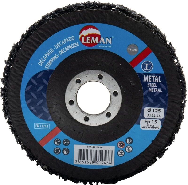 Nylon-Abtragsscheibe Ø125mm Leman