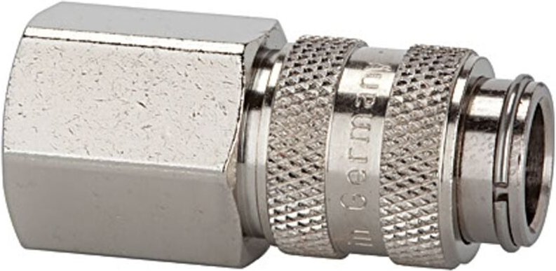Schnellverschlusskupplung nw 5, Messing vernickelt, g 1/8 ig - Riegler