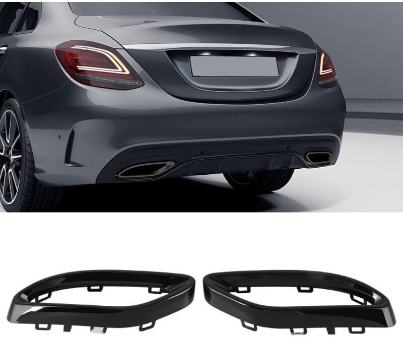 Auspuffrohrabdeckungen - 1 Paar schwarze Auspuffrohrabdeckungen für Mercedes Benz a b c e glc CLS-Klasse W177 W247 W205 ...