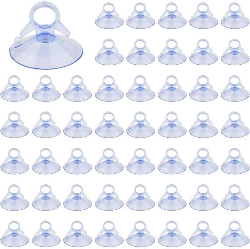 Odipie - 45 mm Saugnapf, Mini-Saugnapf, 50 Stück Autokarosserie-Saugnapf aus PVC-Kunststoff ohne Haken, transparenter Gu...