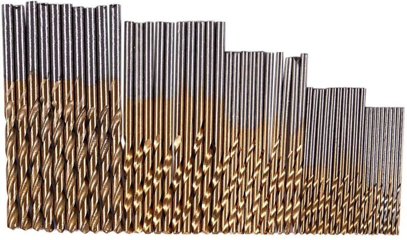 50 Stueck 1/ 1.5/ 2.0/ 2.5/ 3 mm Beschichteter hss Bohrer Set