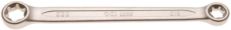 Bgs Technic - Doppel-Ringschlüssel mit E-Profil-Ringköpfen sw E16 x E22