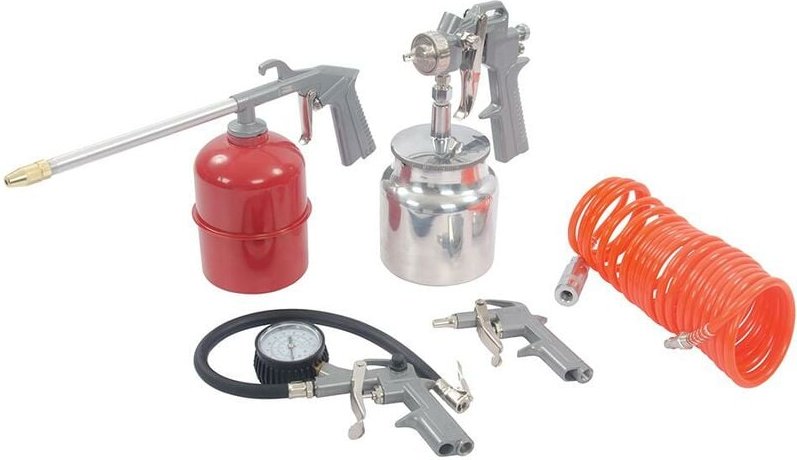 Druckluftwerkzeug und Kompressor Zubehör Set 5-tlg.