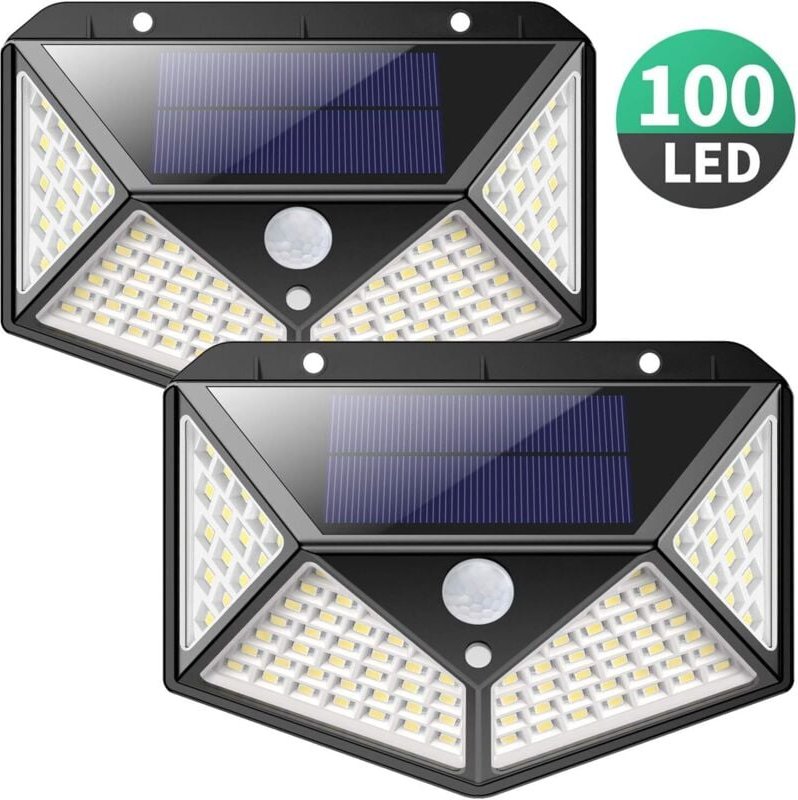 Thumbnail - Ugreat - Solarlampe für den Außenbereich, 100 LEDs, 2 Stück, Solar-Außenbeleuchtung, Bewegungsmelder-Beleuchtung, 270 ° ...