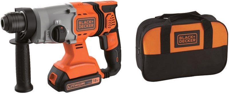 Black&decker - bohrhammer lithiumbatterie b+d 18V sds BCD900D1S + tasche