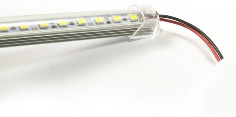 Trade Shop - LED-Streifen, starr, Aluminiumprofil, Plexiglasabdeckung, 2 m, Meter -