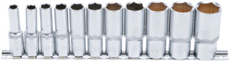 Thumbnail - Bgs Technic - Steckschlüssel-Einsatz-Satz Sechskant, tief Antrieb Innenvierkant 10 mm (3/8') Zollgrößen 11-tlg.