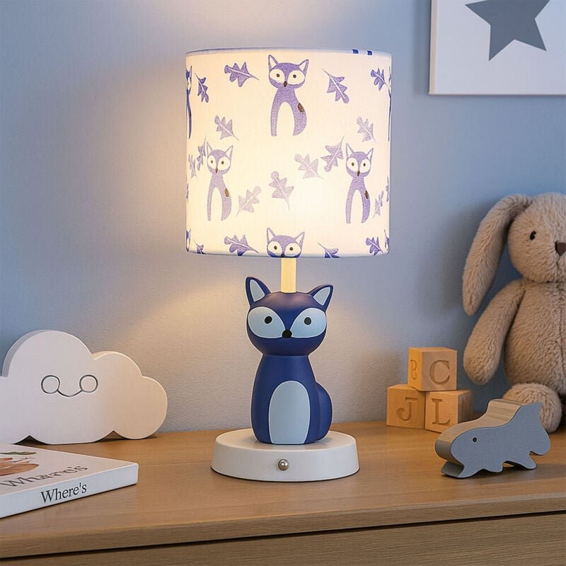 Globo Lighting - Kinderleuchte Tischlampe Fuchs Touchdimmer Nachttischleuchte Akku Kinderzimmer Tierlampe, cct Memory, b...