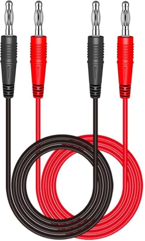 Dolaso - 2 Stück P1041 4 mm Bananenstecker auf Bananenstecker, Multimeter, elektronisches Testkabel, Test-Verlängerungsk...