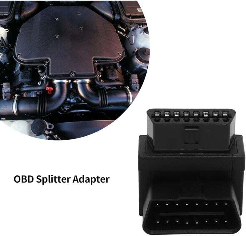 16-poliger OBD-Adapter, Diagnosekabeladapter, Splitter-Konverteradapter, OBD2 16-poliger Stecker auf 2 Buchsenadapter a