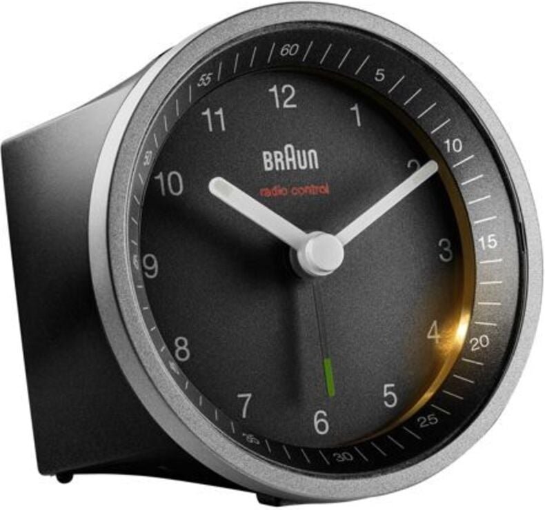Bc 07 sb-dcf Funkwecker silber-schwarz - Braun